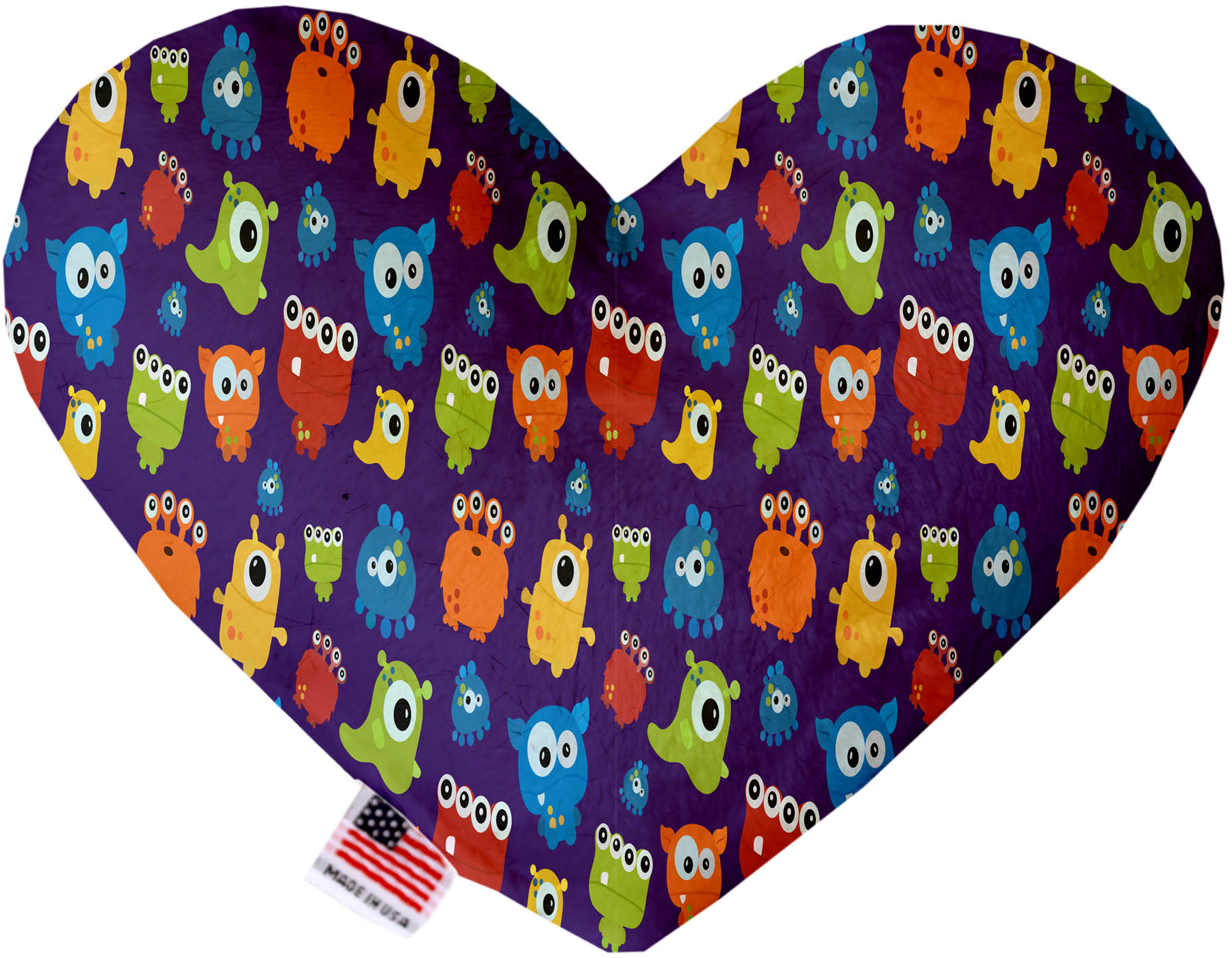Party Monsters 6 Inch Canvas Heart Dog Toy